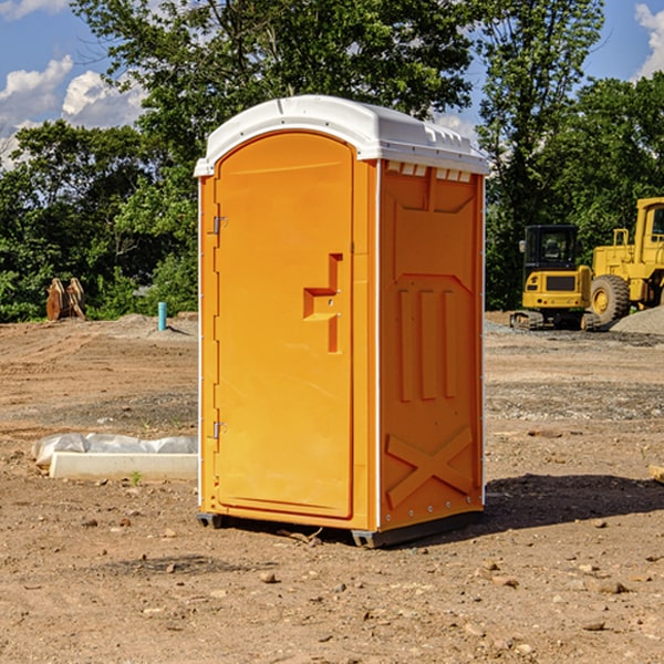 can i customize the exterior of the porta potties with my event logo or branding in Gilman Iowa